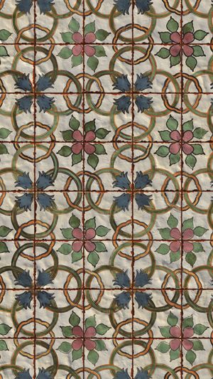 Majolica tiles - quilt fabric design